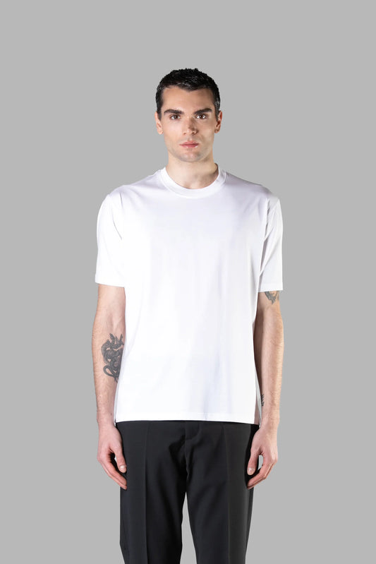 T-Shirt regular fit in cotone elastico 24/1 mercerizzato